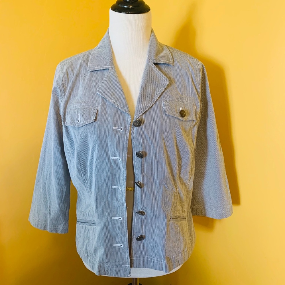 Black & White Striped Christopher & Banks Jacket